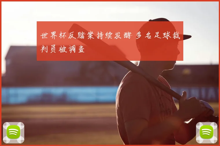 世界杯反赌案持续发酵 多名足球裁判员被调查